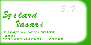 szilard vasari business card
